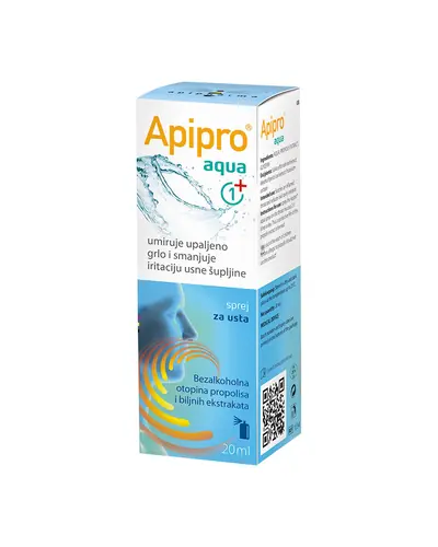 Apipharma Apipro® aqua sprej za usta, 20 ml