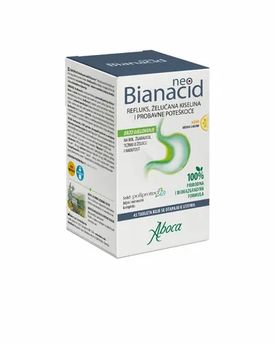 Aboca NeoBianacid Lemon Flavour, 45 tableta
