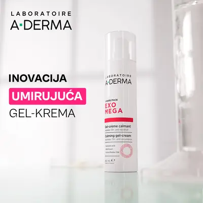 A-Derma Exomega umirujuća gel-krema za lice, 40 ml