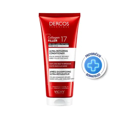  Vichy Dercos Collagen 17 Filler Ultra-obnavljajući balzam, 200 ml