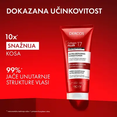  Vichy Dercos Collagen 17 Filler Ultra-obnavljajući balzam, 200 ml
