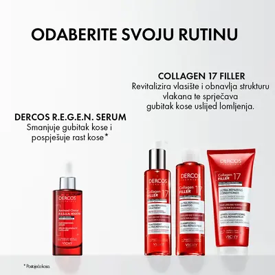  Vichy Dercos Collagen 17 Filler Ultra-obnavljajući balzam, 200 ml
