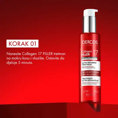 Vichy Dercos Collagen 17 Filler Ultra-obnavljajući tretman, 150 ml