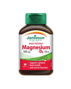 Jamieson Magnezij 500mg + vitamin D3 500 IU tablete