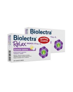 Biolectra Relax Magnezij 375 mg + B6 20 šumećih tableta promo