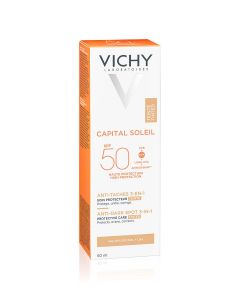Vichy Capital Soleil Obojena zaštitna krema 3 u 1  protiv tamnih mrlja SPF50+ 50 ml