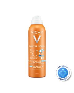Vichy Capital Soleil Dječji sprej protiv priljepljivanja pijeska na kožu SPF 50+ 200 ml