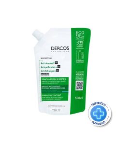 Vichy Dercos šampon protiv prhuti za normalnu ili masnu kosu, ECO REFILL 500 ml