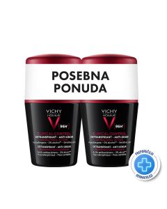 Vichy Homme Dezodorans roll-on Clinical control, 2x50ml - PROMO