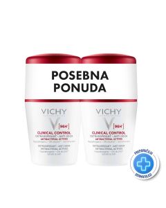Vichy Dezodorans roll-on Clinical control, 2x50ml - PROMO