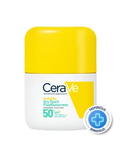 CeraVe Nevidljivi „Dry Touch” fluid za zaštitu od sunca, SPF 50+, vrlo visoka zaštita, 50 ml 
