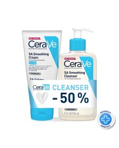 CeraVe SA krema za zaglađivanje suhe i grube kože 177 ml+ gel za čišćenje suhe i grube kože 236 ml PROMO