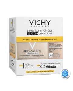 Vichy Neovadiol Protokol za njegu kože u menopauzi za normalnu do mješovitu kožu, 50 ml + 15 ml