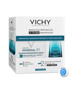 Vichy Minéral 89 Hidratacijski protokol za njegu svih tipova kože, 50 ml + 15 ml