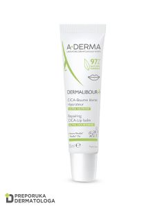 A-Derma Dermalibour+ obnavljajući CICA-balzam za usne