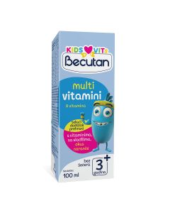 Becutan Kids Vits Multivitamini, tekući dodatak prehrani sa okusom naranče