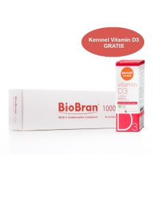 BioBran prah + Kernnel Vegan Vitamin D3 PROMO, 30 vrećica + 20 ml