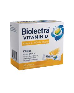 Biolectra Vitamin D3 1000 IU Direkt dodatak prehrani, pakiranje od 30 vrećica