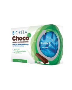 Biorela Choco tamna čokolada obogaćena vlaknima, 10 prutića