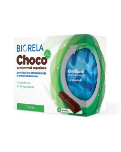 Biorela Choco tamna čokolada obogaćena vlaknima, 10 prutića