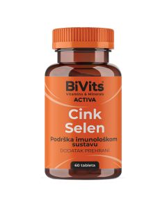 BiVits Activa Cink Selen dodatak prehrani za imunitet, 60 tableta
