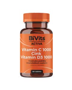 BiVits Activa C1000 Cink Vitamin D3 60 tableta