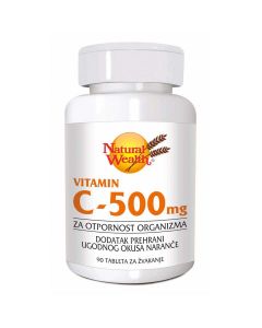 Natural Wealth VITAMIN C-500 mg tablete za žvakanje 90 tableta za žvakanje