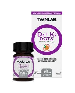 Twinlab Vitamin D3+K2, tablete sa sladilom 60 tableta