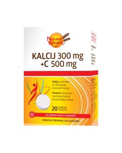 Natural Wealth Kalcij 300 + C 500 20 šumećih tableta
