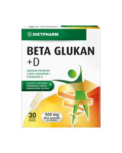 Dietpharm Beta glukan + D 30 kapsula