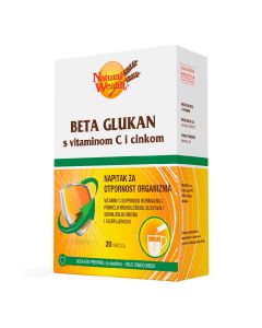 Natural Wealth Beta glukan + Vitamin C + Cink za otpornost organizma, 20 vrećica
