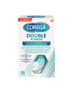 Corega Double Power 36 tableta za čišćenje zubnih proteza
