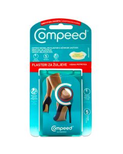 Compeed flaster za visoke potpetice, 5 gotovo nevidljivih flastera s učinkom jastuka za stražnji dio stopala iznad pete.