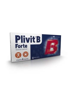 Plivit B Forte dodatak prehrani s vitaminima B skupine, 60 tvrdih kapsula