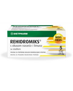 Dietpharm Rehidromiks® s okusom naranče i limuna sa sladilom 5 vrećica
