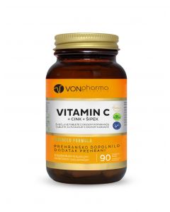 VONpharma vitamin C + cink + šipak 90 tableta za žvakanje