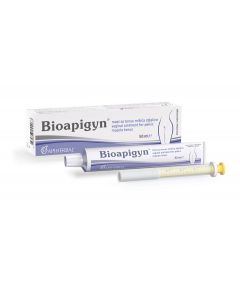 Bioapigyn mast za tonus mišića zdjelice 50ml Aluminijska tuba s 50 mL masti, vaginalni aplikator i uputa za uporabu