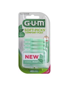GUM Comfort flex Mint interdentalna četkica  40 komada u paketu + etui za putovanja