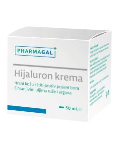 Pharmagal Hijaluron krema s uljima ruže i argana, 50 mL kreme u lončiću