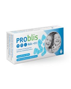 PROblis Kids + D3 pastile jagoda 30 pastila