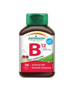 Jamieson Vitamin B12 1000 μg tablete za žvakanje 100 tableta za žvakanje