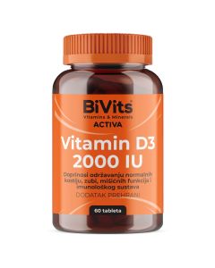 BiVits Activa Vitamin D3 2000 IU, 60 tableta