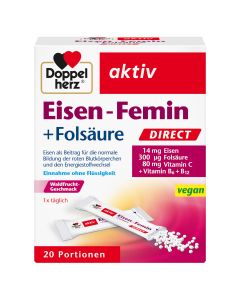 Doppelherz®aktiv Željezo + folna kiselina DIREKT, 20 vrećica