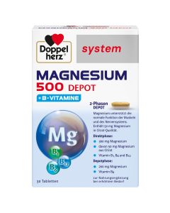 Doppelherz®system Magnezij 500 DEPO + B vitamini