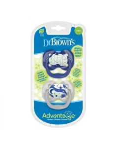 Dr. Brown's Advantage duda varalica Razina 1 (0 - 6 mjeseci) svijetli u mraku, plava, 2 kom