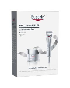 Eucerin Hyaluron-Filler set za pružanje 3x učinka protiv starenja za suhu kožu, 50 ml + 15 ml