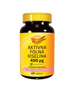 Natural Wealth Aktivna folna kiselina 400 µg, 60 tableta