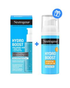 Neutrogena Hydro Boost hidrirajući serum + Hydro Boost hidracijski fluid SPF 50 GRATIS, 30 ml + 50 ml