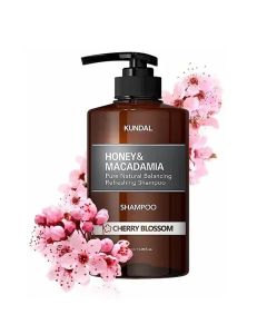 Kundal Honey & Macadamia Pure Natural Balancing Refreshing Shampoo, Cherry Blossom, 500 ml