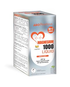 Abopharma Magnesium 1000 Liquid - okus naranče, 12 vrećica